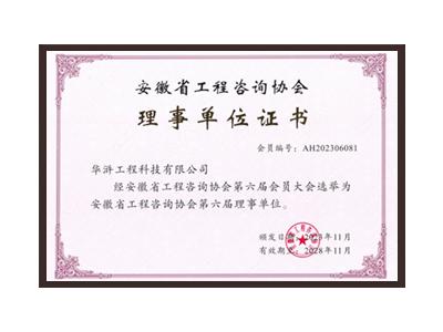 常州安徽省工程咨询协会理事单位